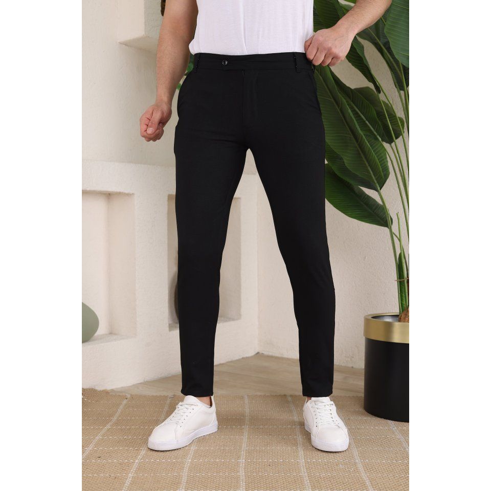 Erkek Slim Fit Dilli Kumaş Pantolon