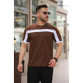 Erkek şerit Detaylı Kısa Kollu T-shirt