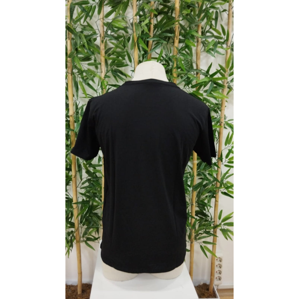 Erkek Bisiklet Yaka Kedi Baskılı Süprem T-shirt