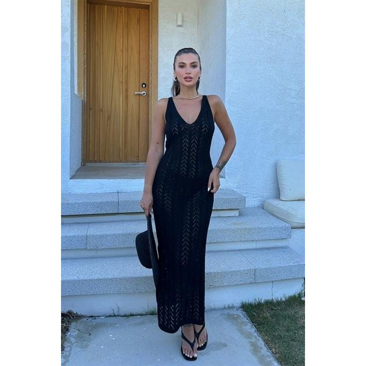 Rosalia Sırt Dekolteli Elbise 2761