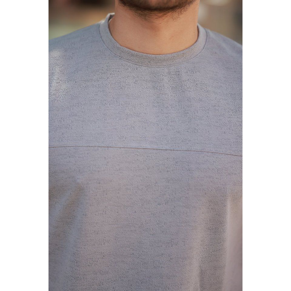 Erkek Oversize Bisiklet Yaka Kısa Kollu T-shirt