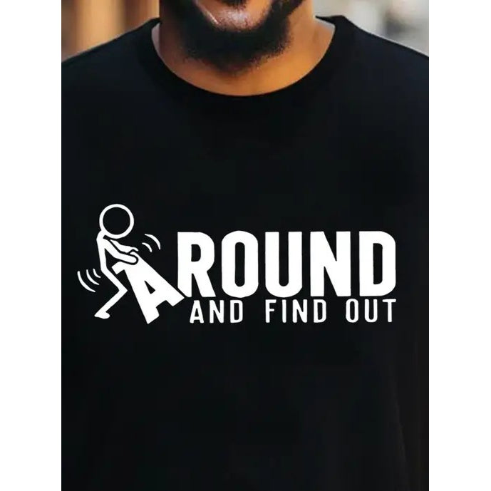Erkek Around Baskılı Süprem T-shirt