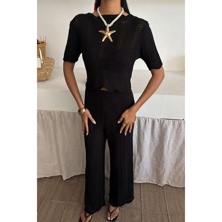 Triko Bluz Pantolon İkili Takım 10084-025