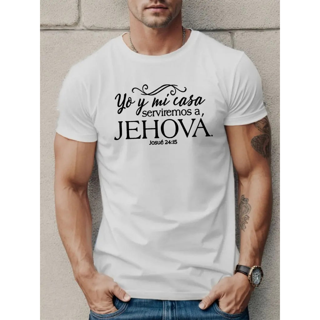 Erkek Jehova Baskılı Süprem T-shirt