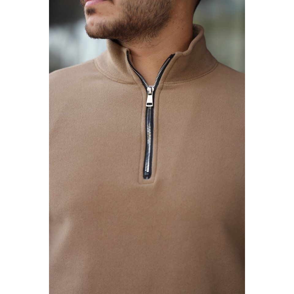Erkek Zip Yaka Polar Sweat