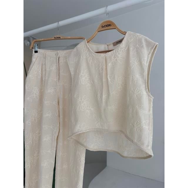 Shalina Süzüne Nakışlı Crop Takım 9796-08