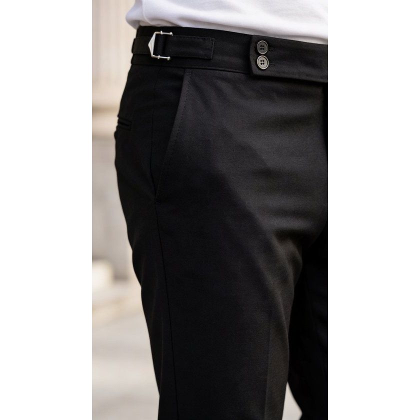 Erkek Toka Detaylı Oldmoney Kumaş Pantolon