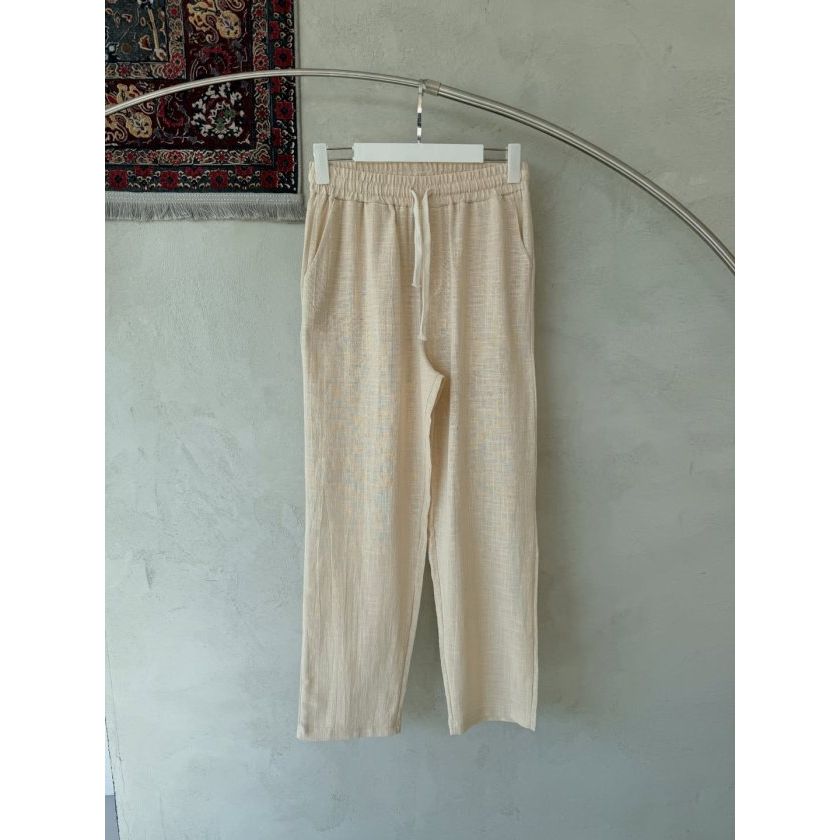 Erkek İthal Yıkamalı Keten Pantolon