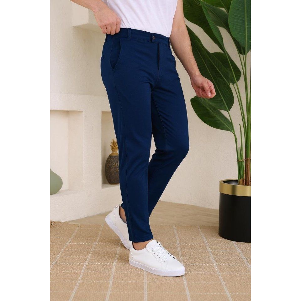 Erkek Slim Fit Dilli Kumaş Pantolon