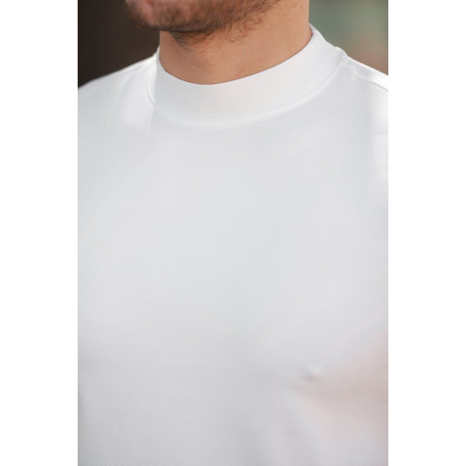 Erkek Yarım Balıkçı Yaka Kısa Kollu T-shirt