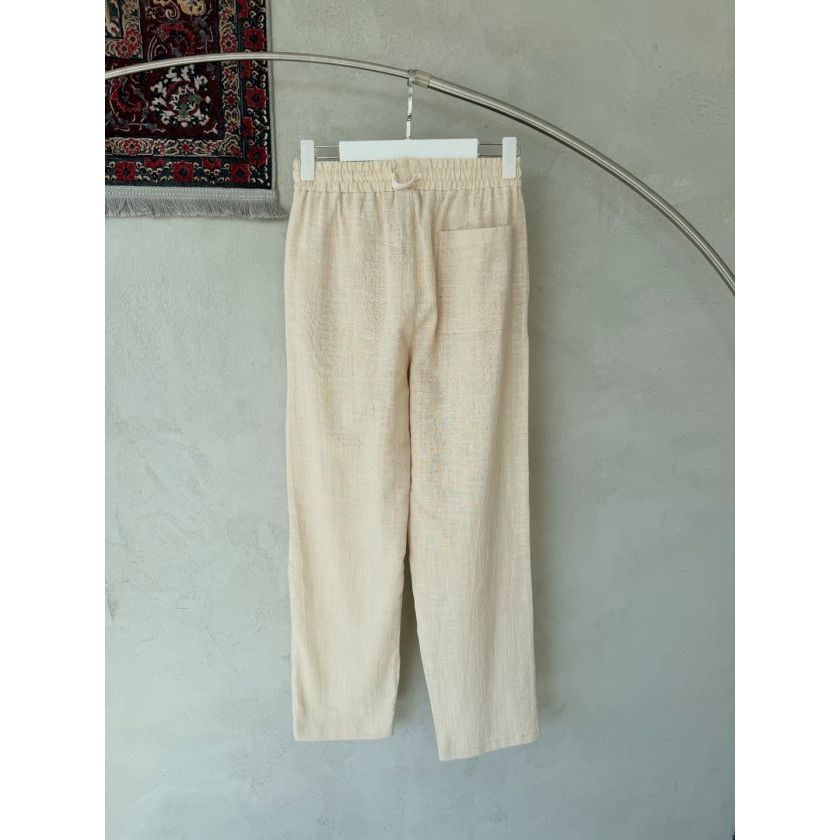 Erkek İthal Yıkamalı Keten Pantolon