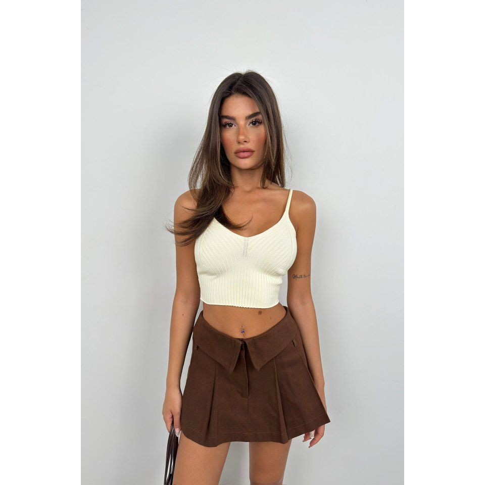 V Yaka Crop Bluz