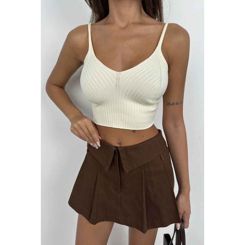 V Yaka Crop Bluz