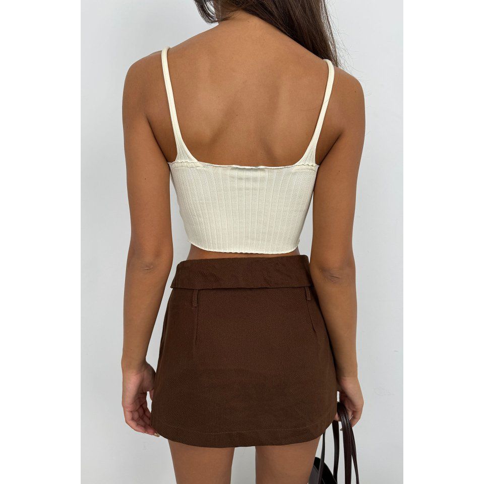 V Yaka Crop Bluz