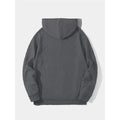 Erkek Düz Kapüşonlu Sweat - Füme
