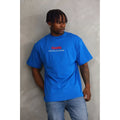 Unisex Baskılı Oversize T-Shirt - Mavi