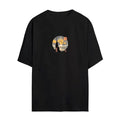Unisex Baskılı Oversize T-Shirt - Siyah