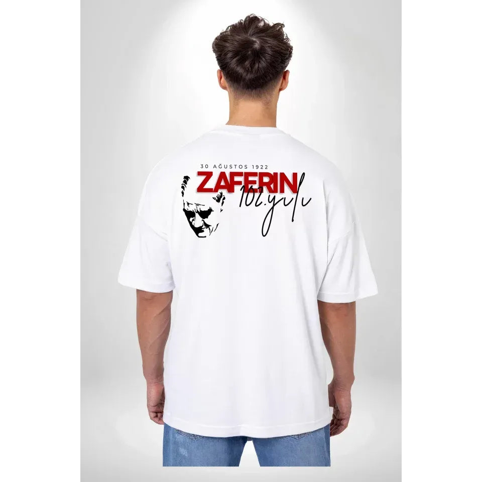 30 Ağustos Baskılı T-shirt - Beyaz