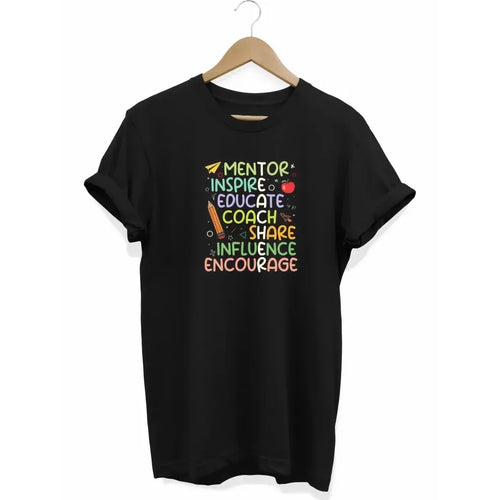 24 Kasım Öğretmenler Günü Baskılı T-shirt - Siyah