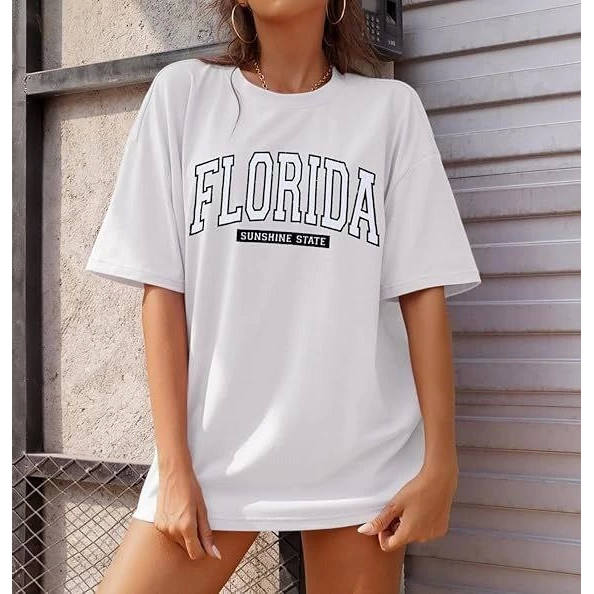 Bisiklet Yaka Baskılı T-shirt - Beyaz