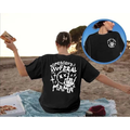 Bisiklet Yaka Baskılı T-shirt - Siyah