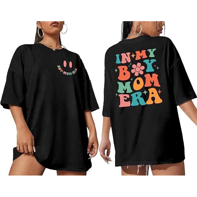 Bisiklet Yaka Kısa Kol Baskılı T-shirt - Siyah