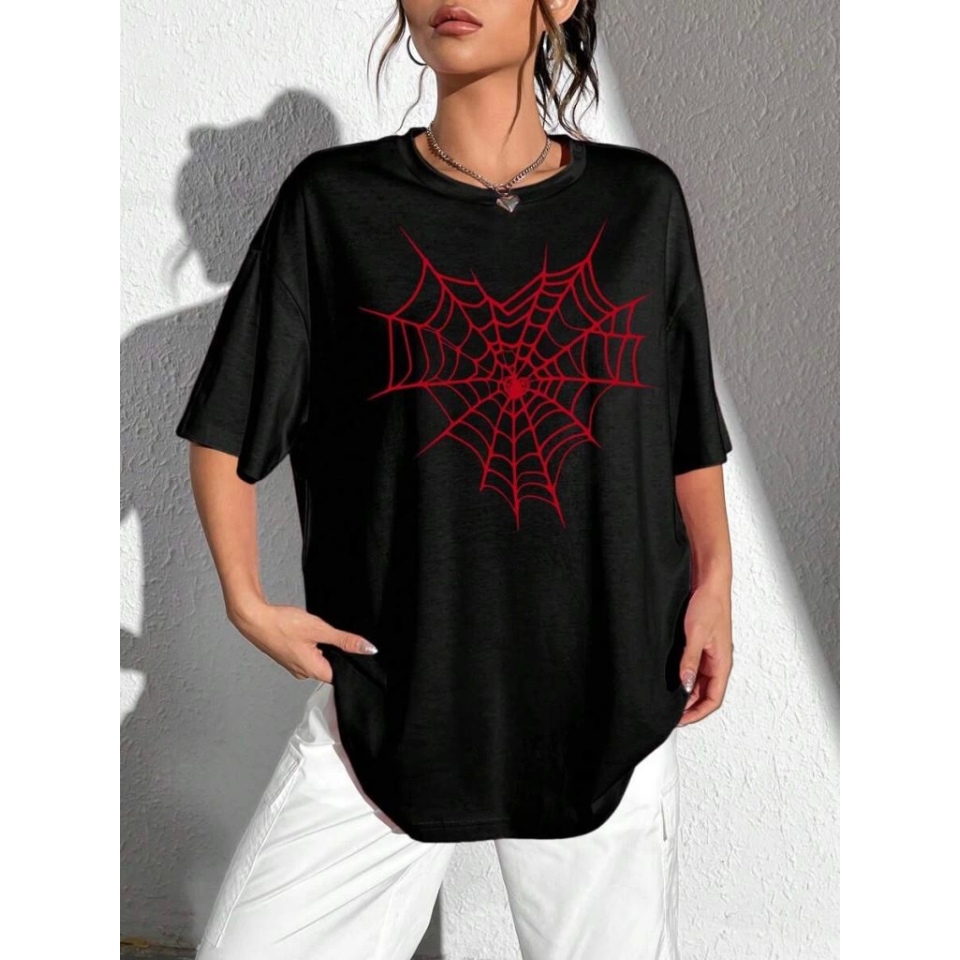Baskılı T-shirt - Siyah