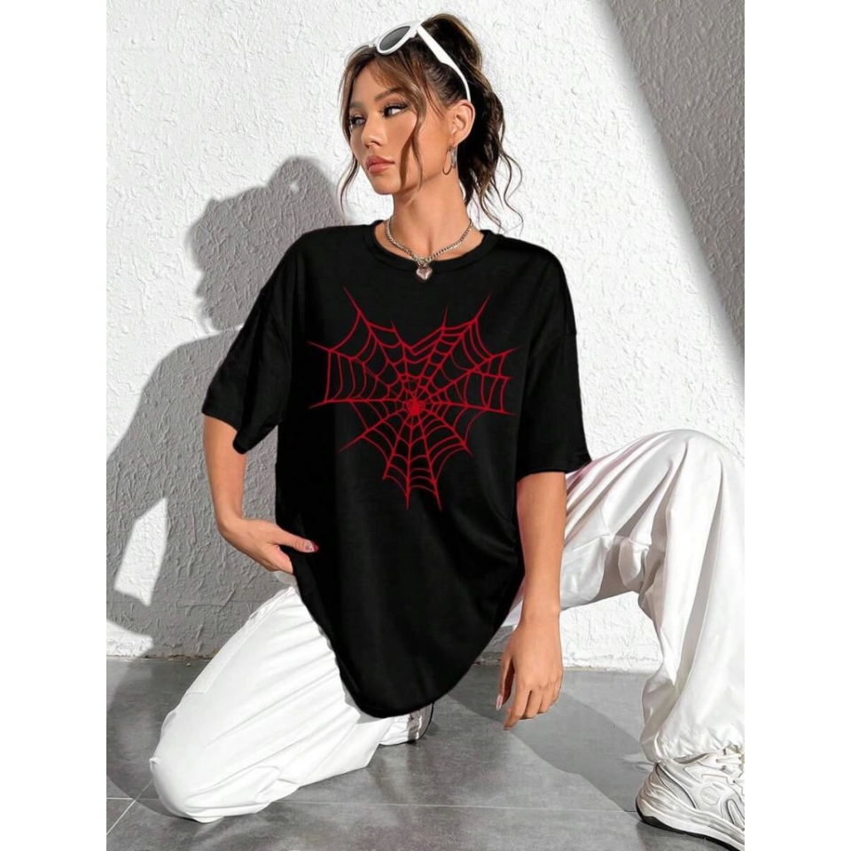Baskılı T-shirt - Siyah