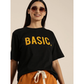 Baskılı T-shirt - Siyah