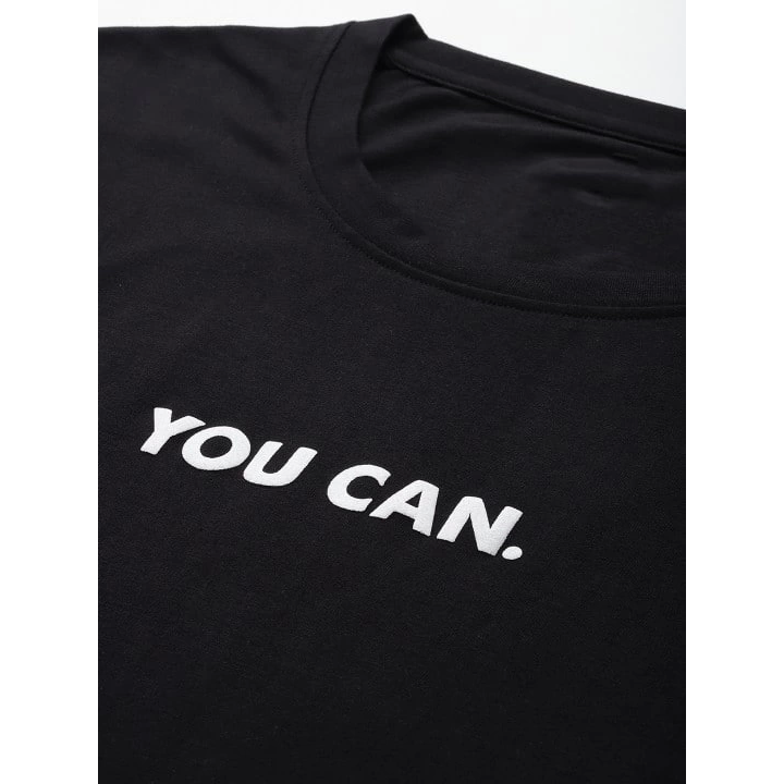 Baskılı Oversize T-shirt - Siyah