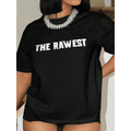 Baskılı Oversize T-shirt - Siyah
