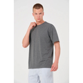 Erkek 24/1 Düz A Kalite Oversize T-shirt - Antrasit