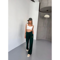 Osy Modal Yumuşak Dokulu Kumaş Nakış Işlemeli Rahat Bol Paça Eşofman Pantalon - Siyah