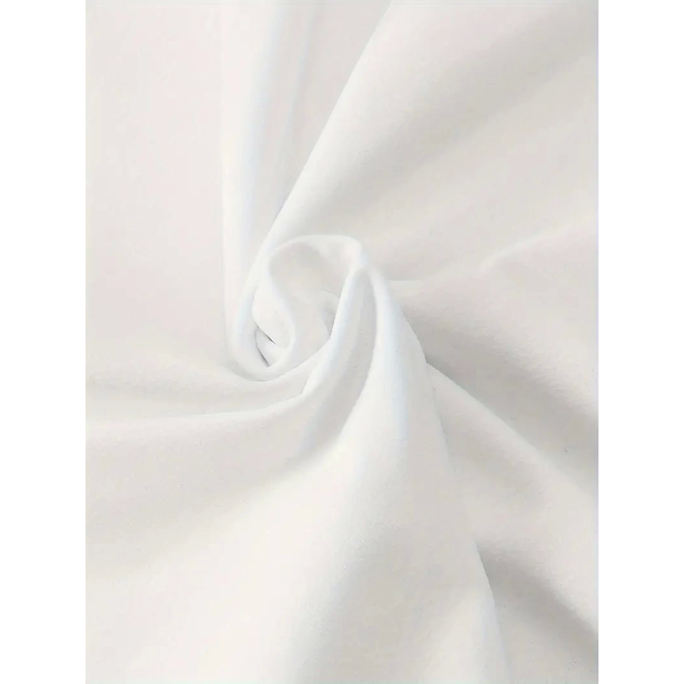 Baskılı Oversize Bisiklet Yaka T-shirt - Beyaz
