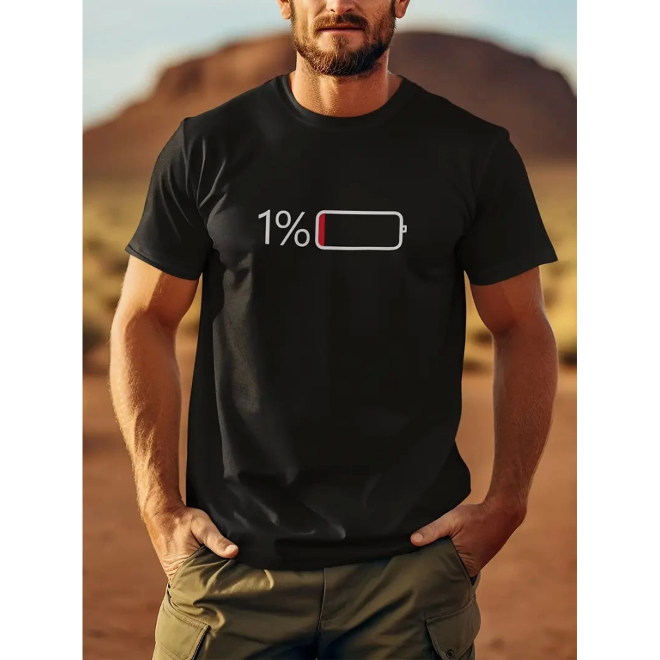 Baskılı Oversize Bisiklet Yaka T-shirt - Siyah