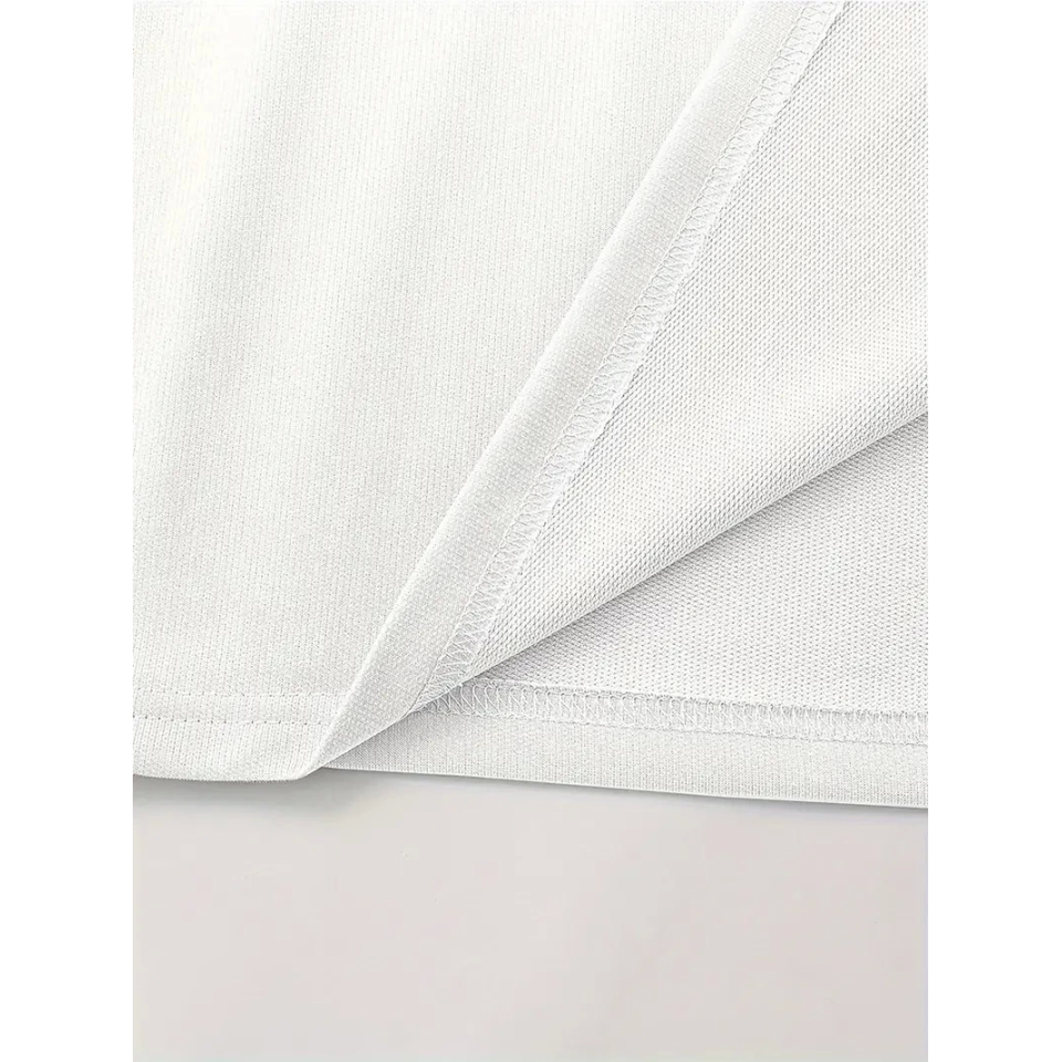 Baskılı Oversize Bisiklet Yaka T-shirt - Beyaz