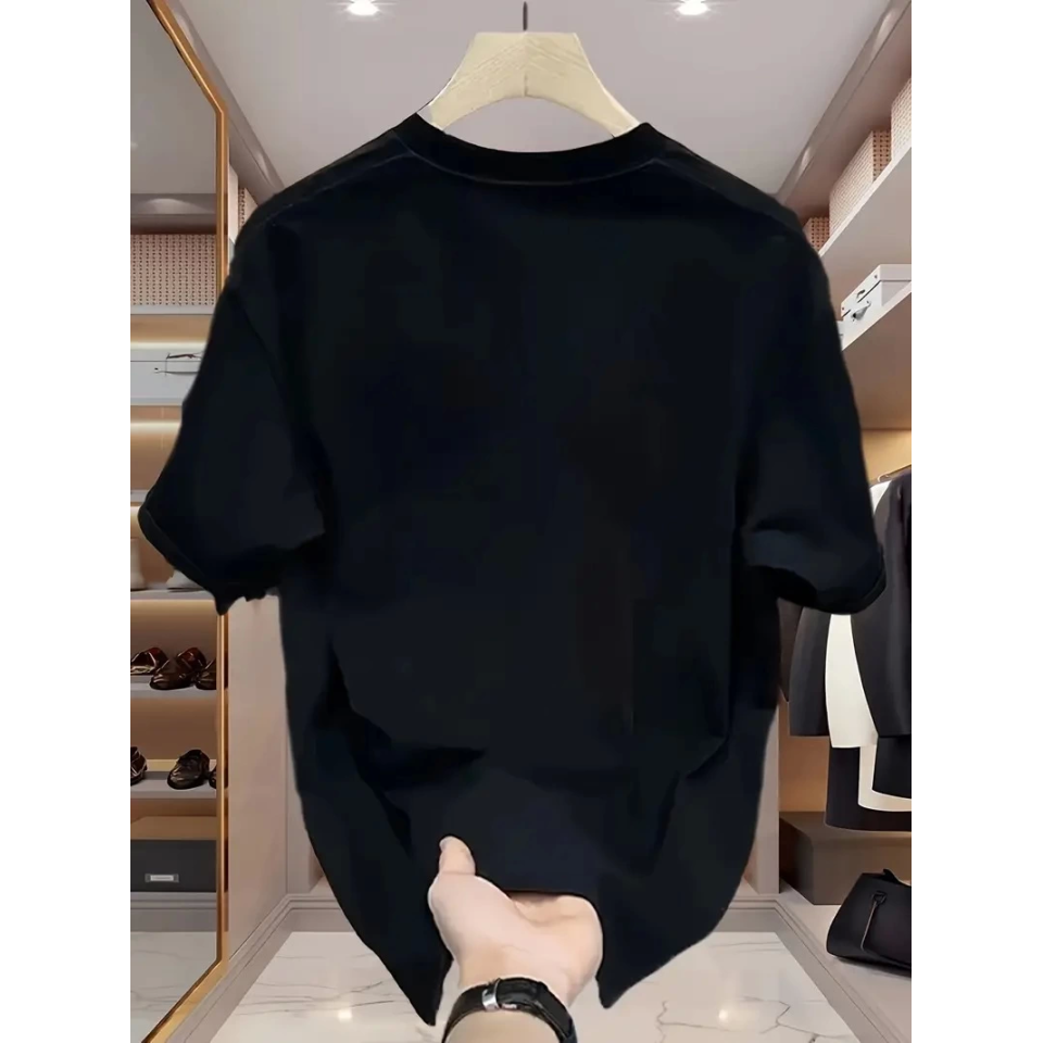 Baskılı Oversize Bisiklet Yaka T-shirt - Beyaz