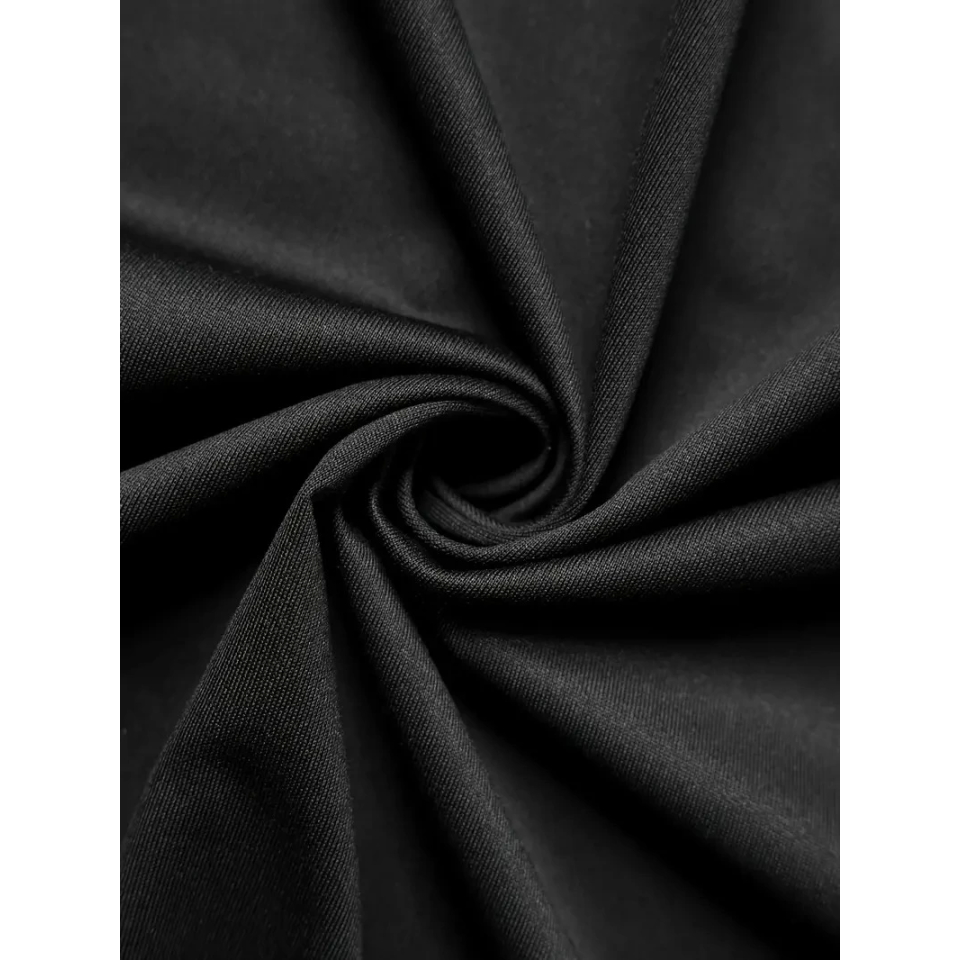 Baskılı Oversize Bisiklet Yaka T-shirt - Siyah