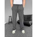 Su Yolu Çizgili Cepli Pantalon - Siyah