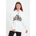 DANKES Baskılı Kapüşonlu Sweat - Beyaz