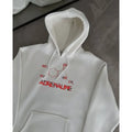 Kışlık Uzun Kol Kapüşonlu SweatShirt - Beyaz