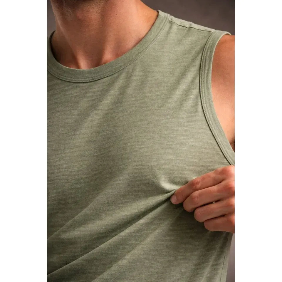 Erkek Flamlı Kumaş Sıfır Kolsuz Atlet Basic Spor Üst, Günlük Ve Fitness Kullanımına Uygun - Mint Yeşili