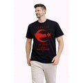Erkek TÜRKİYE Ay Yıldız Baskılı Taraftar Forma T-Shirt - Siyah