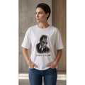Atatürk Baskılı Tişört Kısa Kollu Bisiklet Yaka T-Shirt - Beyaz