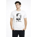 Erkek Atatürk Baskılı Tişört Kısa Kollu Bisiklet Yaka T-Shirt - Beyaz