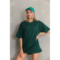 Regular Fit Tişört Bisiklet Yaka Yazlık Kısa Kol Basıc T-Shirt - Yeşil