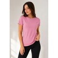Basic Tişört Bisiklet Yaka Kısa Kol Günlük Yazlık Slim Fit T-Shirt - Pembe