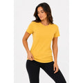 Basic Tişört Bisiklet Yaka Kısa Kol Günlük Yazlık Slim Fit T-Shirt - Sarı
