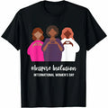 8 Mart Dünya Kadınlar Günü Baskılı Oversize Bisiklet Yaka T-shirt - Siyah