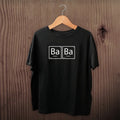Babalar Günü Hediye Baba Temalı Baskılı Oversize Bisiklet Yaka T-shirt - Siyah